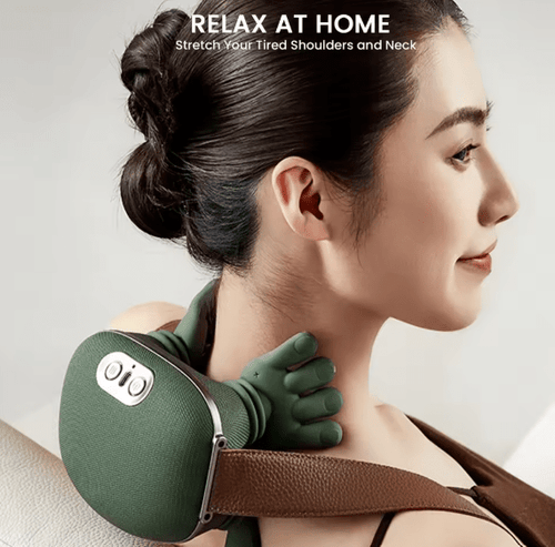 Portable kneading neck massager
