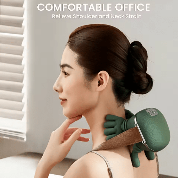 Shoulder & Neck Massager – Portable Kneading Massager with Dual-Palm Pressure, Rechargeable